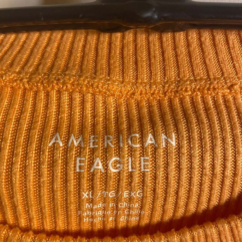 Aerie Ribbed Button Up Tank Top‎ Orange - Picture 3 of 3
